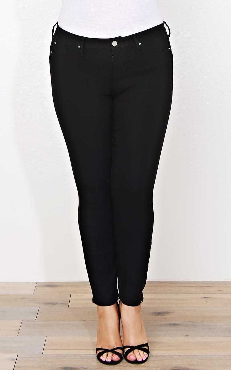 Plus Size YMI Black Skinny Jeggings - Black in Size 2X by Styles For Less