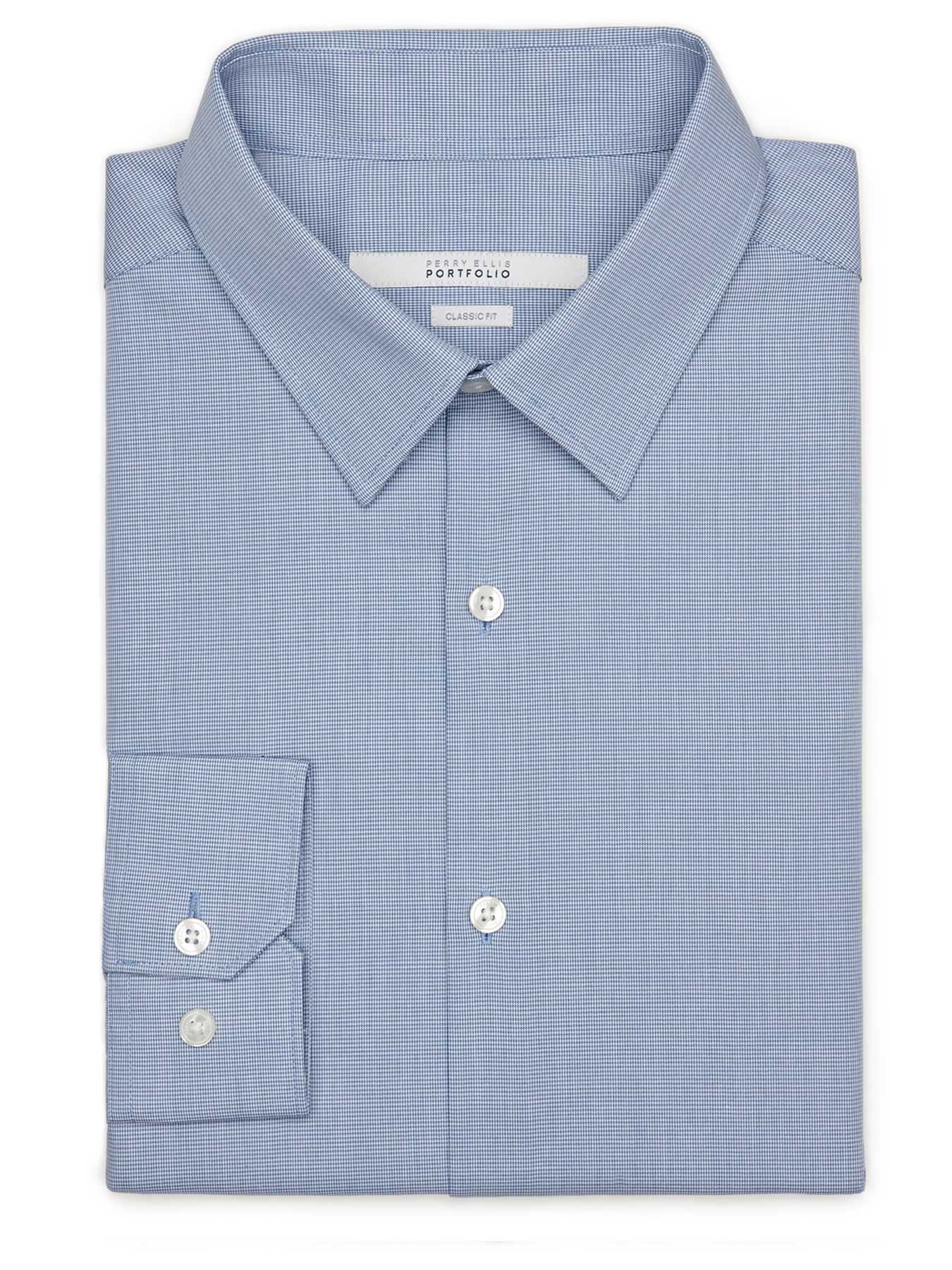 Perry Ellis Classic Fit Houndstooth Dress Shirt