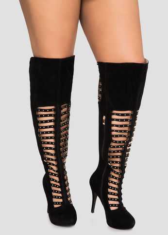 Stud Tall Boots - Wide Width Wide Calf