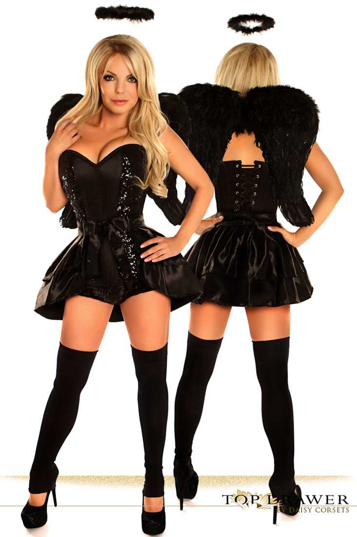 4 PC Top Drawer Dark Angel Costume Plus Size