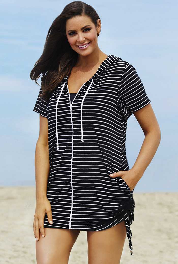 Stripe Terry Zip Hoodie