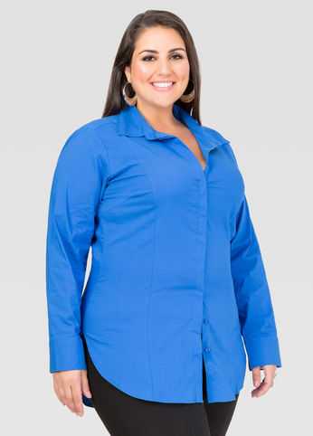 Long Button Front Shirt