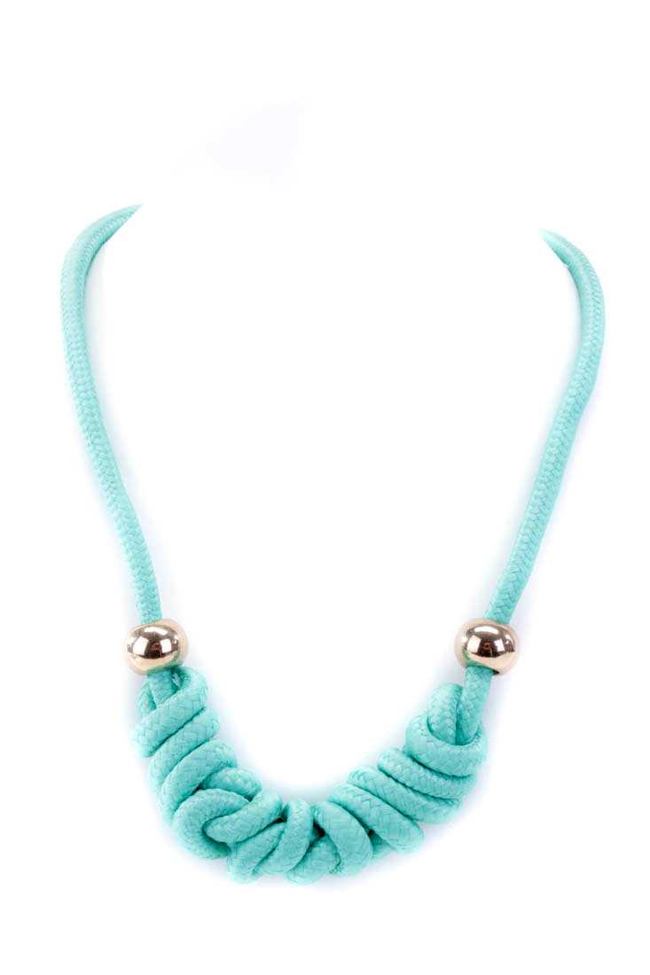 Jade Knotted Rope Necklace