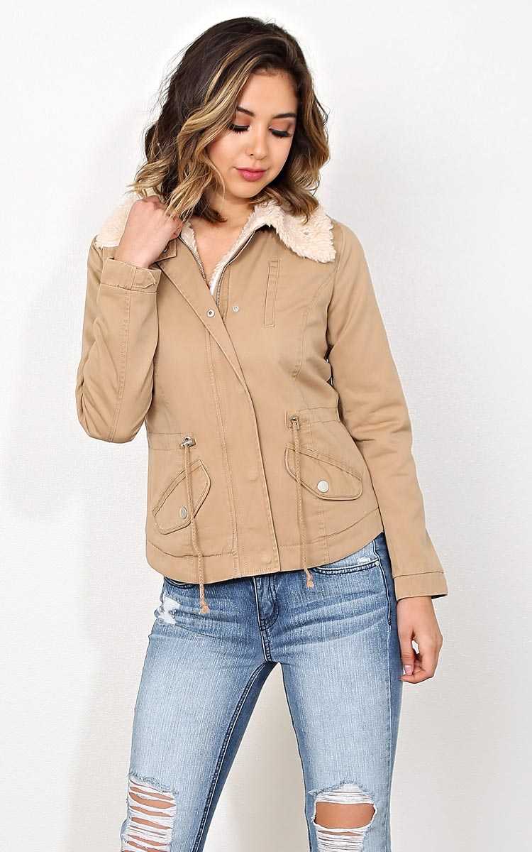 Below Zero Woven Anorak - LGE - Khaki in Size Large by Styles For Less
