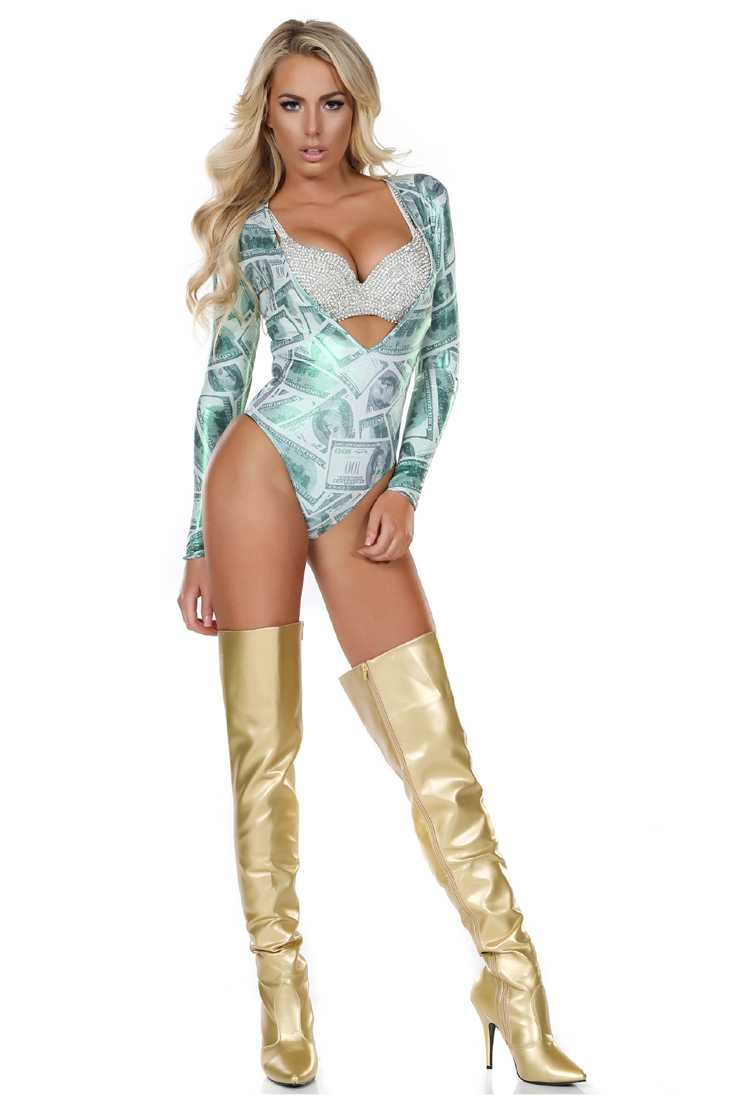 Sexy Banger Money Print Costume