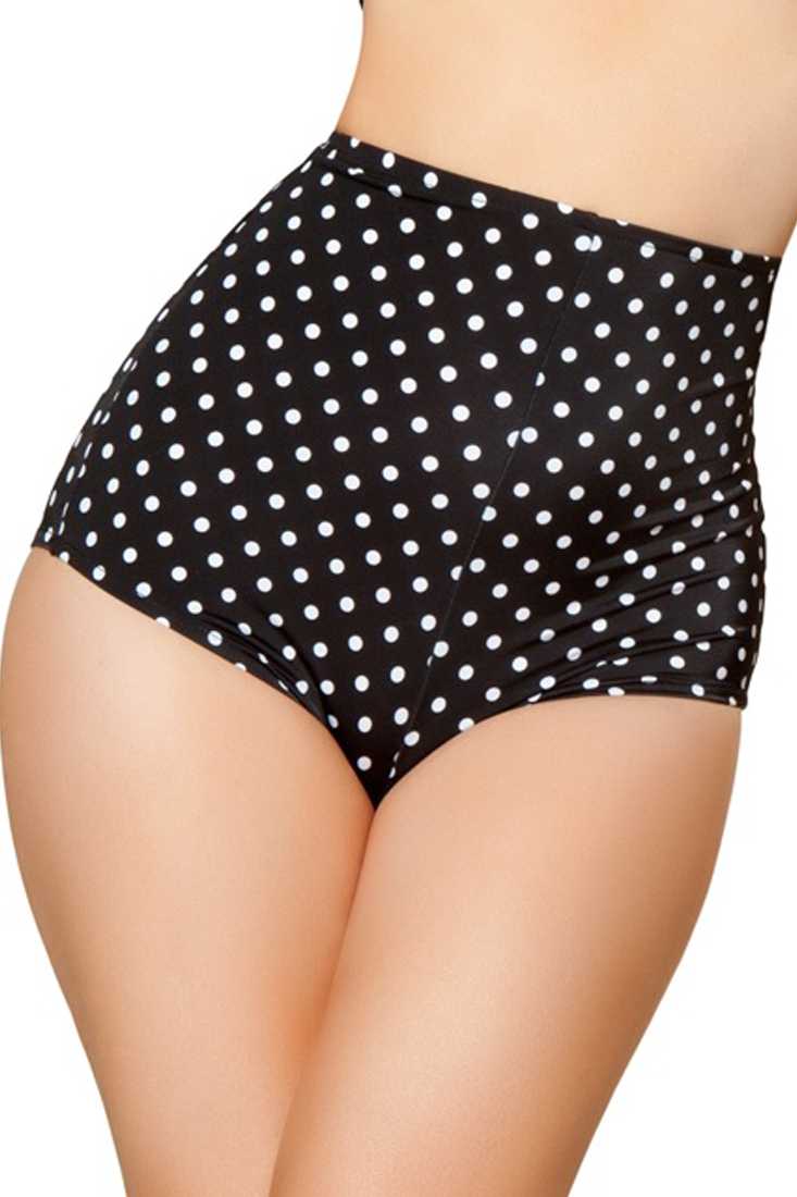 Black White Pinup Style High-Waisted Shorts