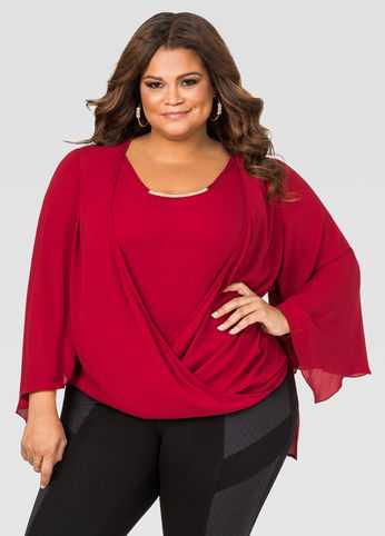 Draped Hardware Blouse