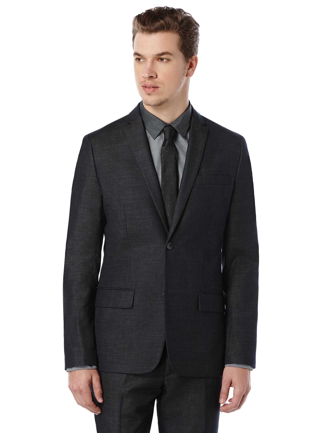Perry Ellis Slim Fit Chambray Suit Jacket