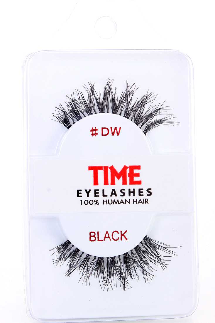 Black Natural Full Lengthening Glamour Human Hair Eyelashes