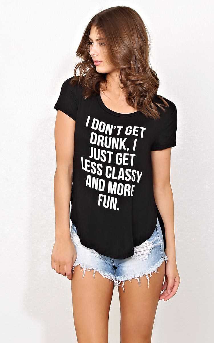 Black Less Classy And More Fun Knit Top - - Black in Size by Styles For Less