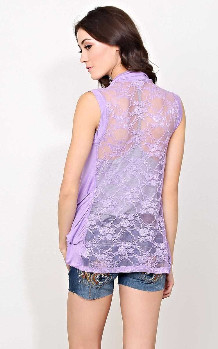 Back To You Knit Wrap - - Lilac/Lvdr in Size by Styles For Less