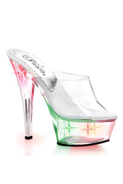 Clear Multi Light Up Platform High Heels