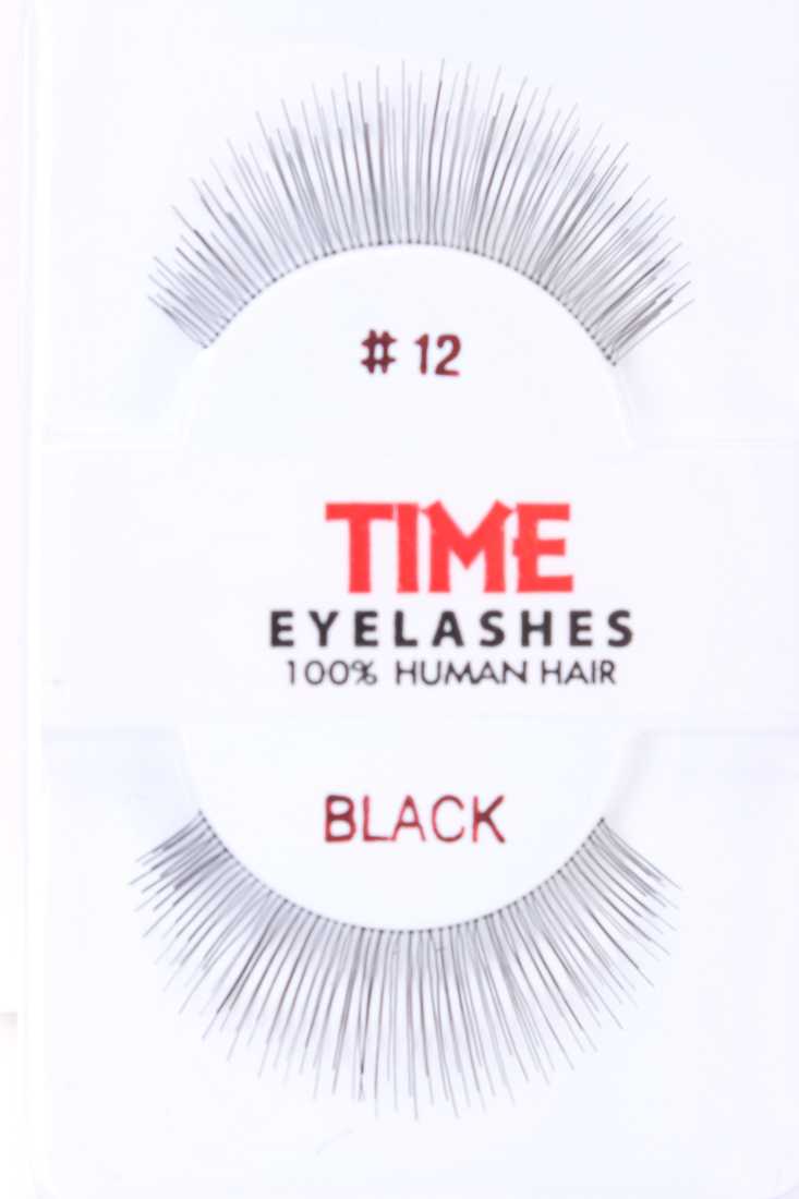 Black Full Length Extending Human Hair Eyelashes