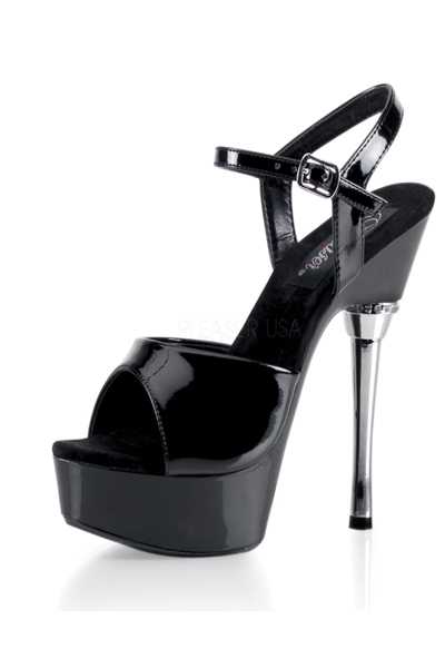 Black Patent Rhinestone Stiletto High Heels