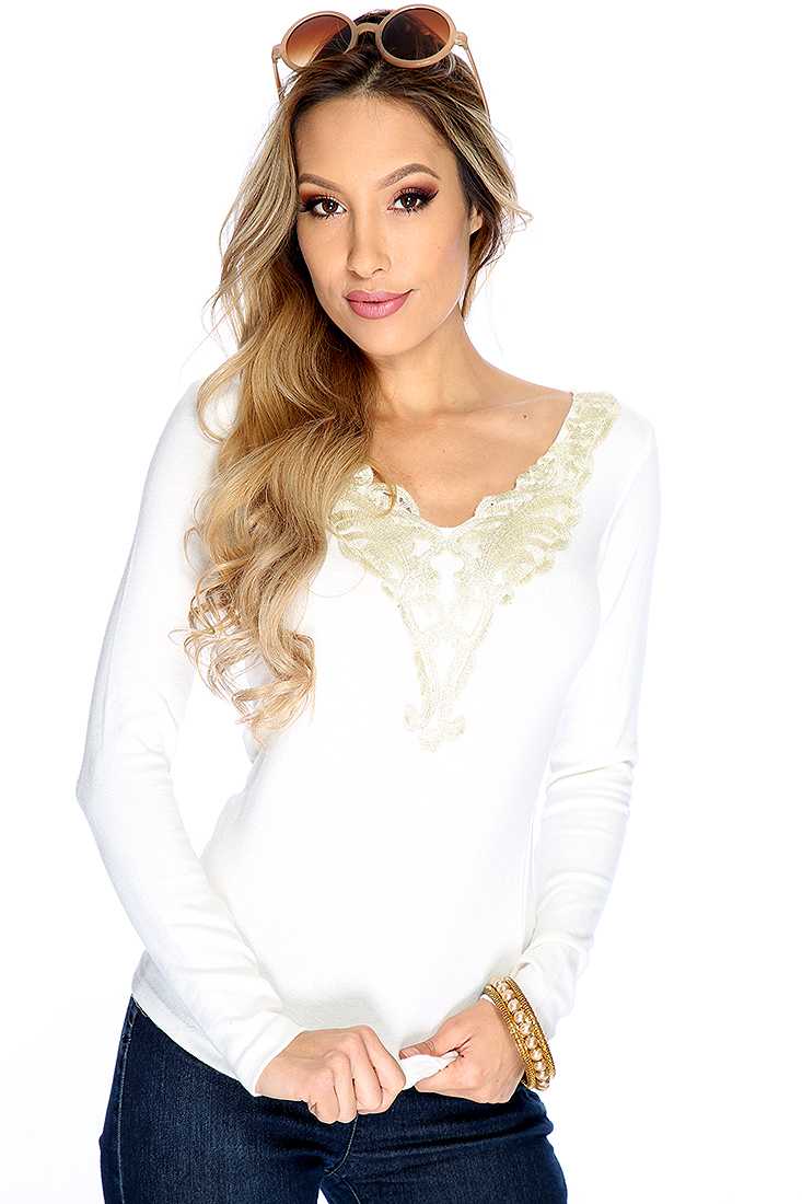 White Long Sleeves Comfy Top