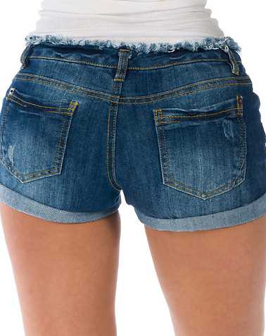 ESSENTIALS WOMENS Blue Clothing / Denim Shorts 3