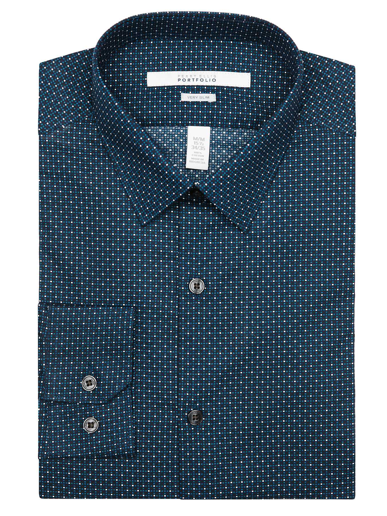 Perry Ellis Very Slim Pinpoint Dress Shirt