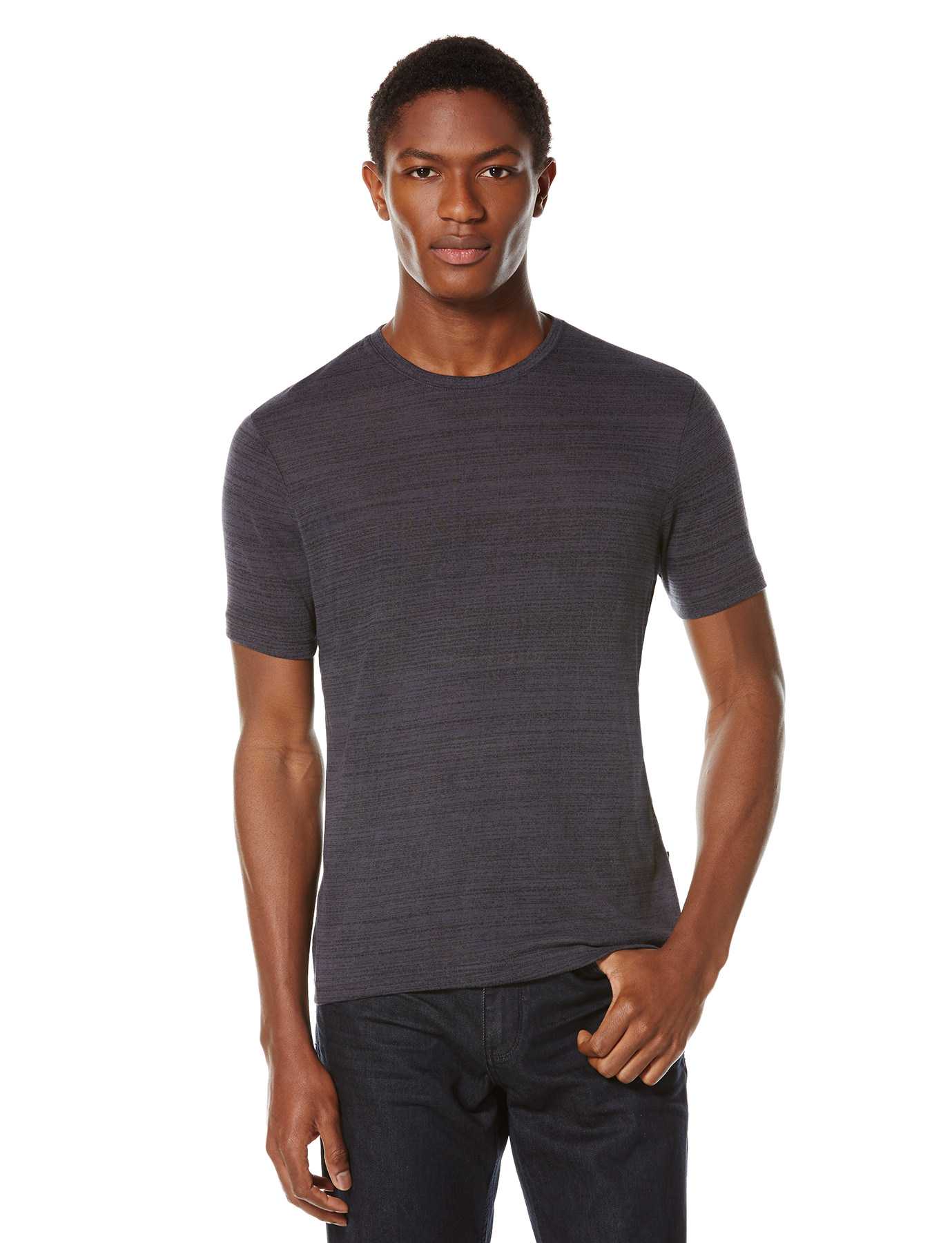 Perry Ellis Short Sleeve Horizontal Texture T-Shirt