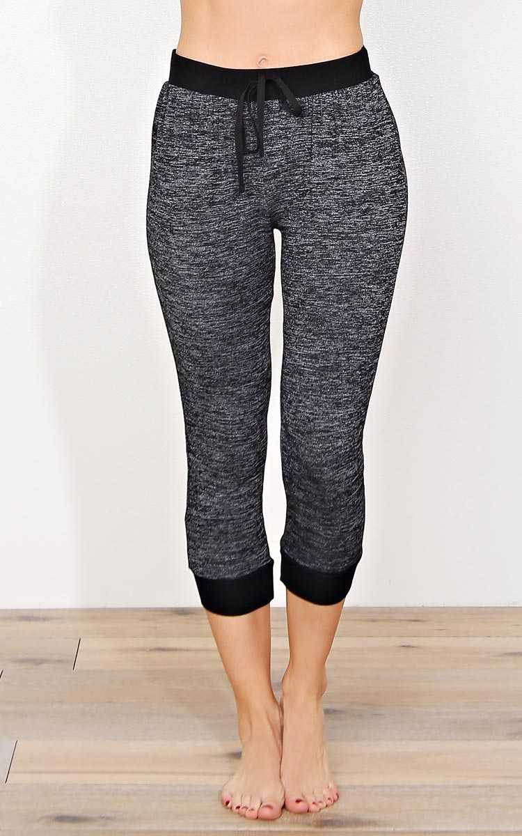 Keep It Simple Marled Knit Joggers - XLGE - Combo in Size X-Large by Styles For Less