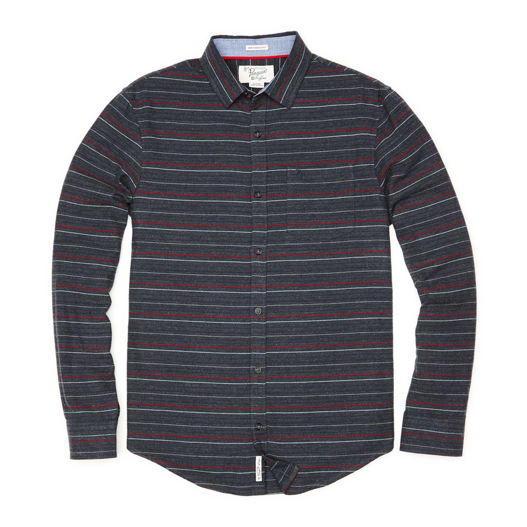 Original Penguin BRUSHED COTTON HORIZONTAL STRIPE SHIRT