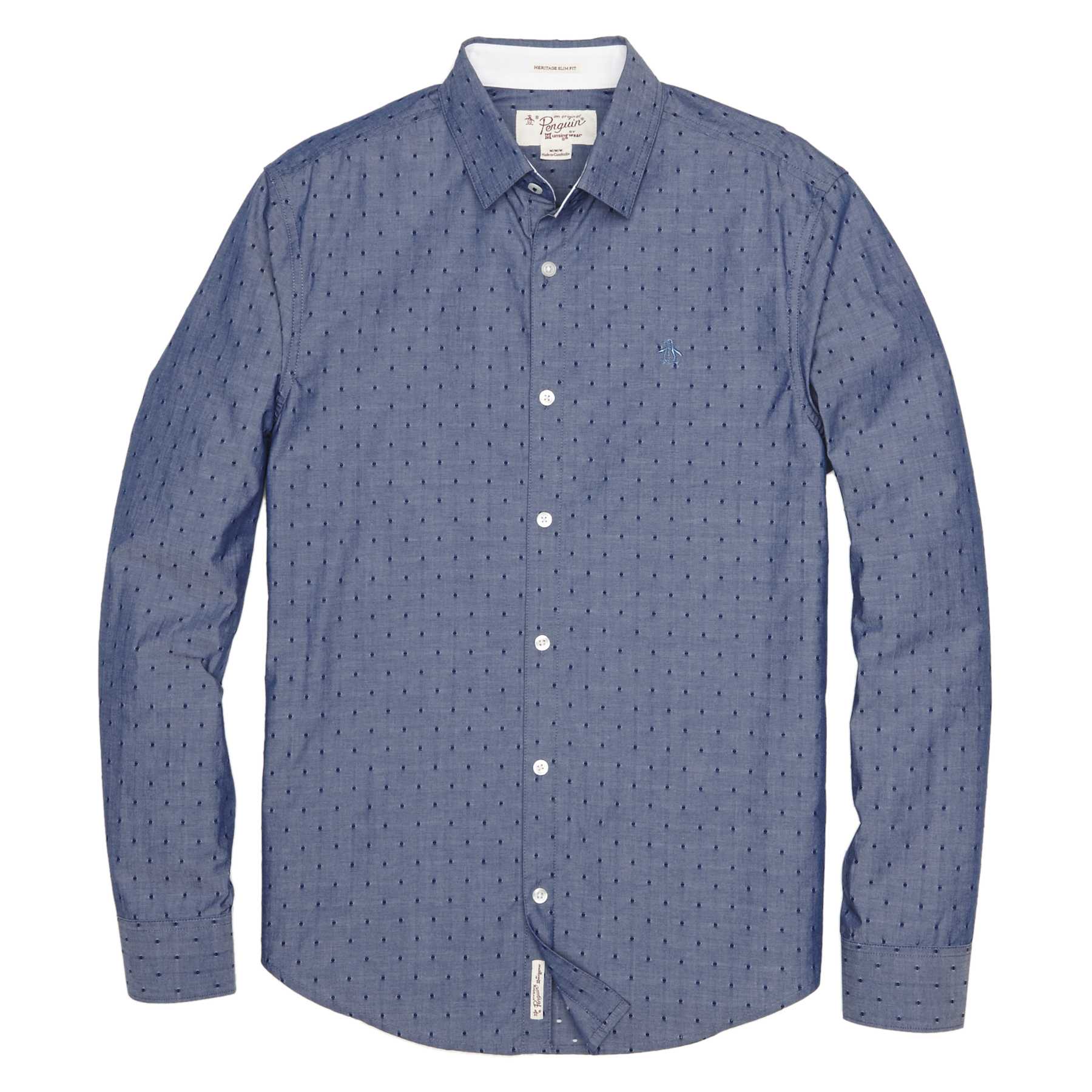 Original Penguin CHAMBRAY POLKA DOT SHIRT