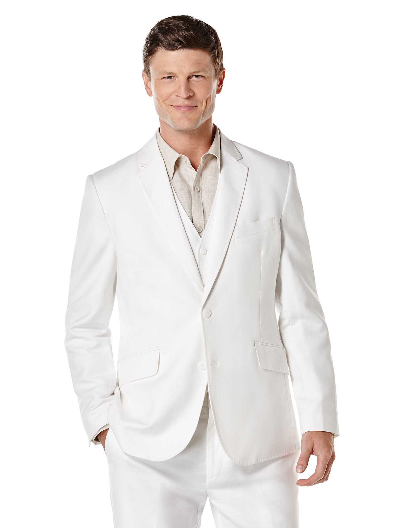 Cubavera Big & Tall Linen Pinstitched Blazer