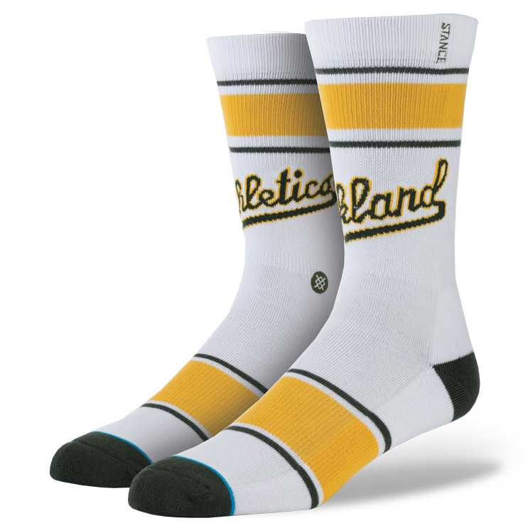 Stance A'S WHT S/M MLB DIAMOND Socks