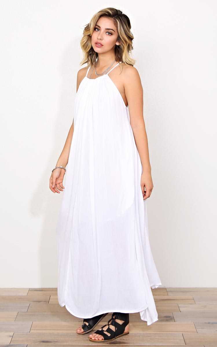 Blown Away Woven Gauze Maxi Dress - - in Size by Styles For Less