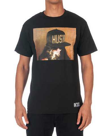 HUSTLE GANG MENS Black Clothing / Tops S