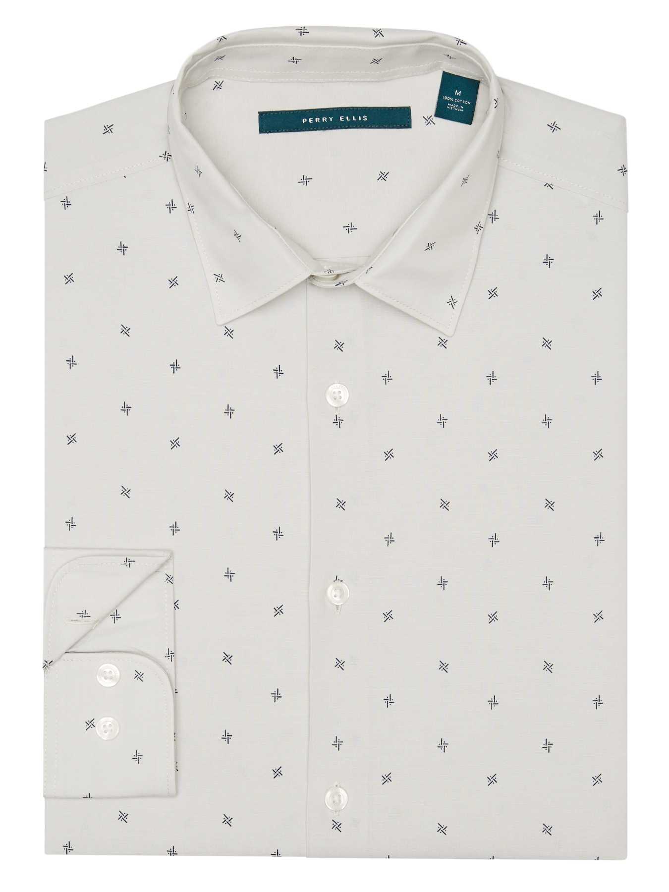 Perry Ellis Long Sleeve Diamond Dot Shirt