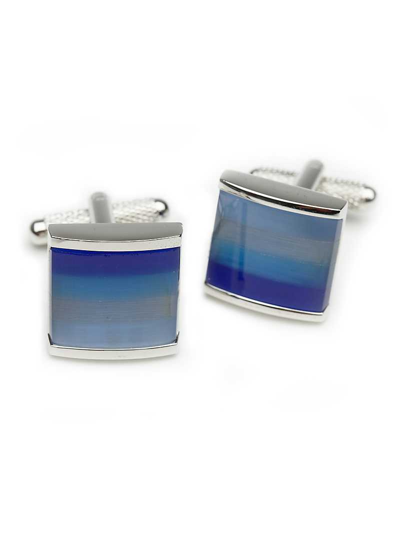 Perry Ellis Faded Skies Silver Cufflinks