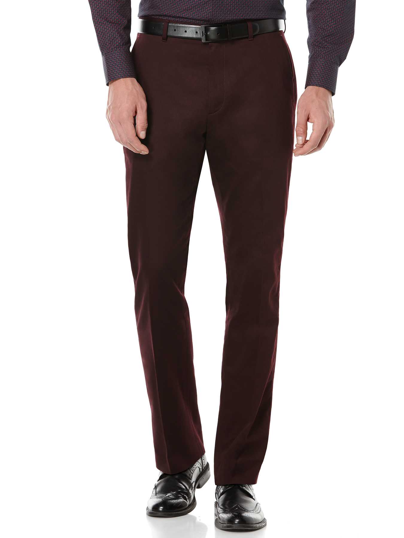 Perry Ellis Slim Fit Solid Satin Suit Pant