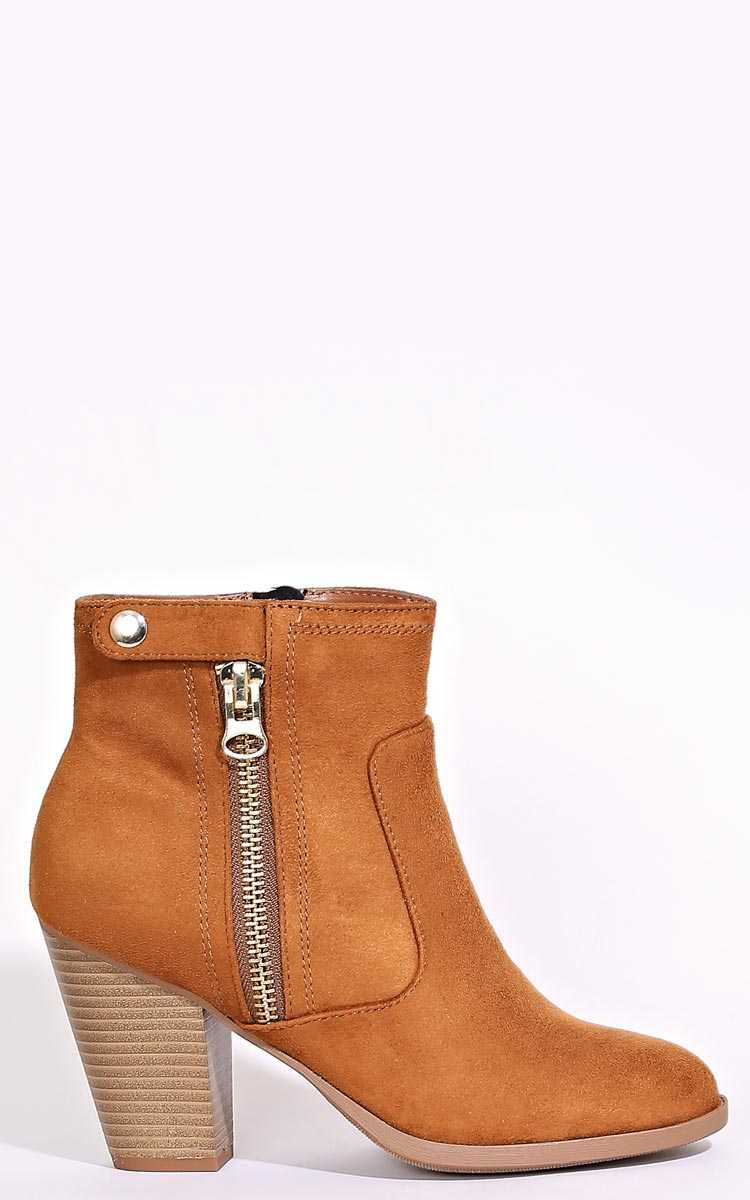 Year Round Essential Bootie - Cognac in Size 7.5 by Styles For Less