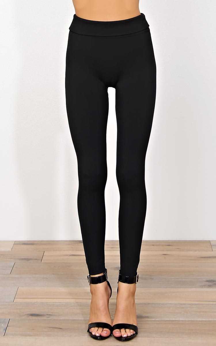 Crazy About Fall Fleece Lined Leggings - N/S - Black by Styles For Less