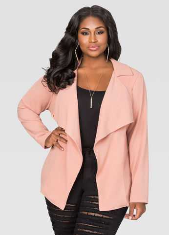 Crepe Wrap Trench Jacket