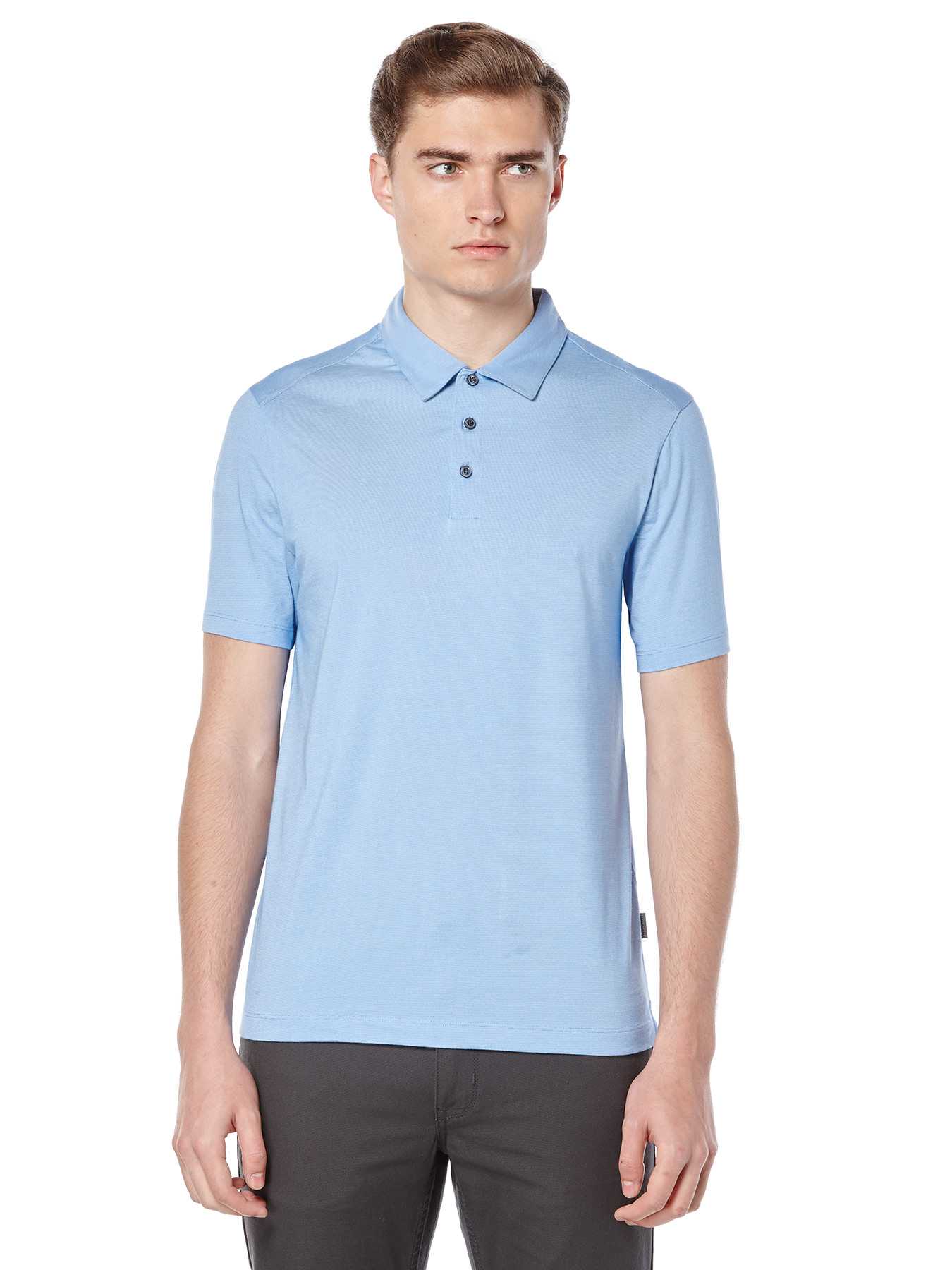 Perry Ellis Short Sleeve Thin Stripe Polo