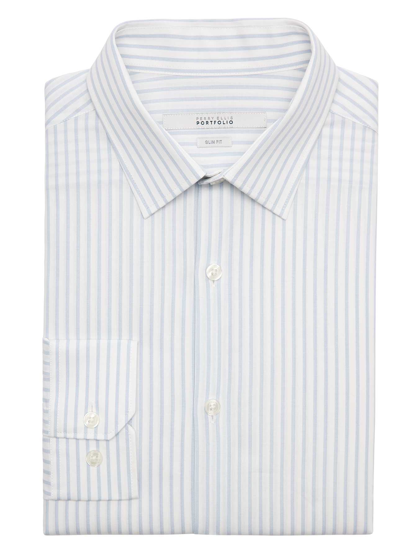 Perry Ellis Slim Fit Soft Stripe Portfolio Dress Shirt