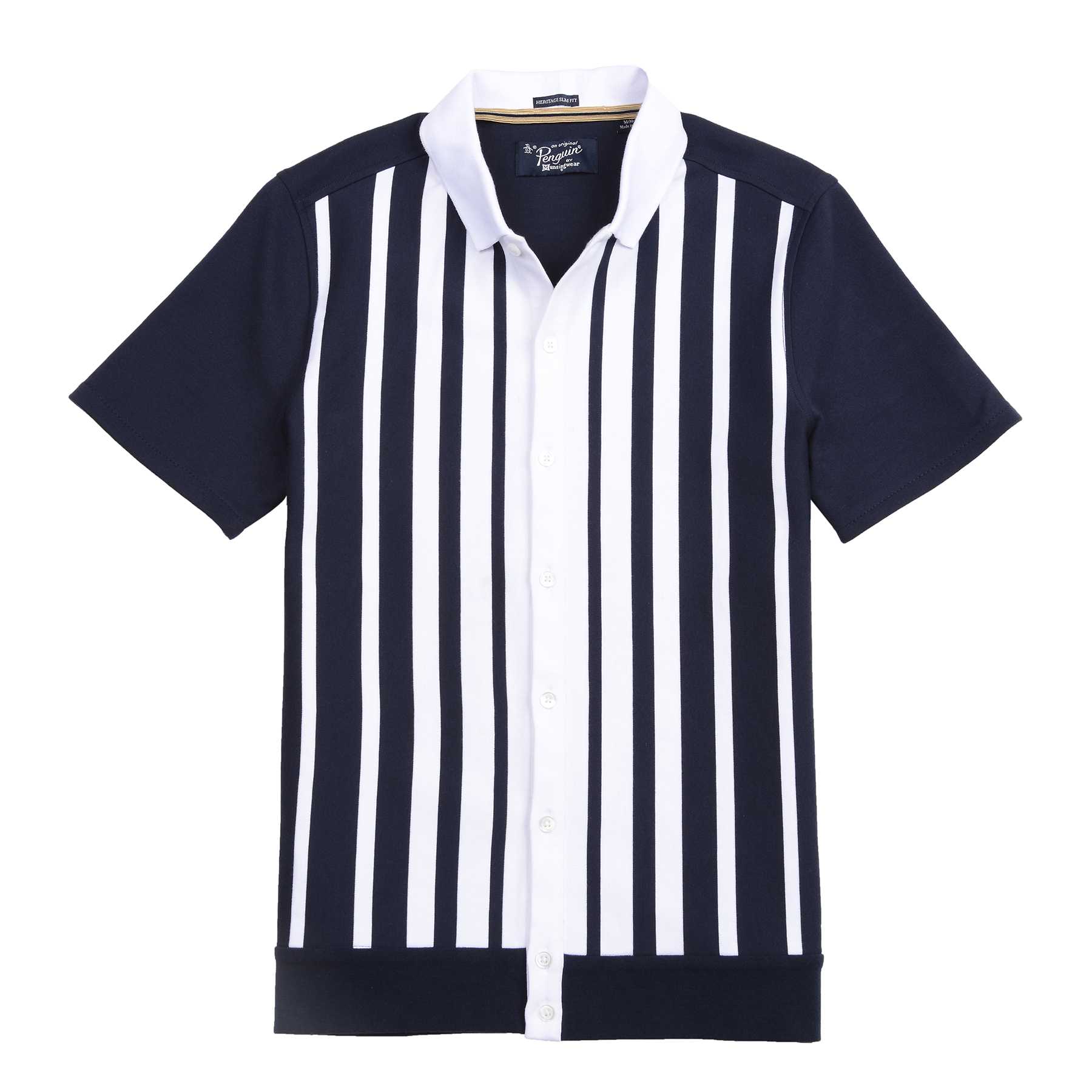 Original Penguin OP BLUE VERTICAL STRIPE SHIRT