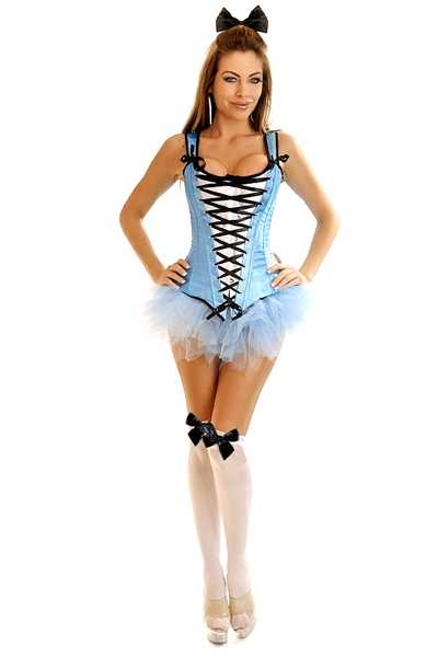 Blue 4 PC Sexy Alice Costume