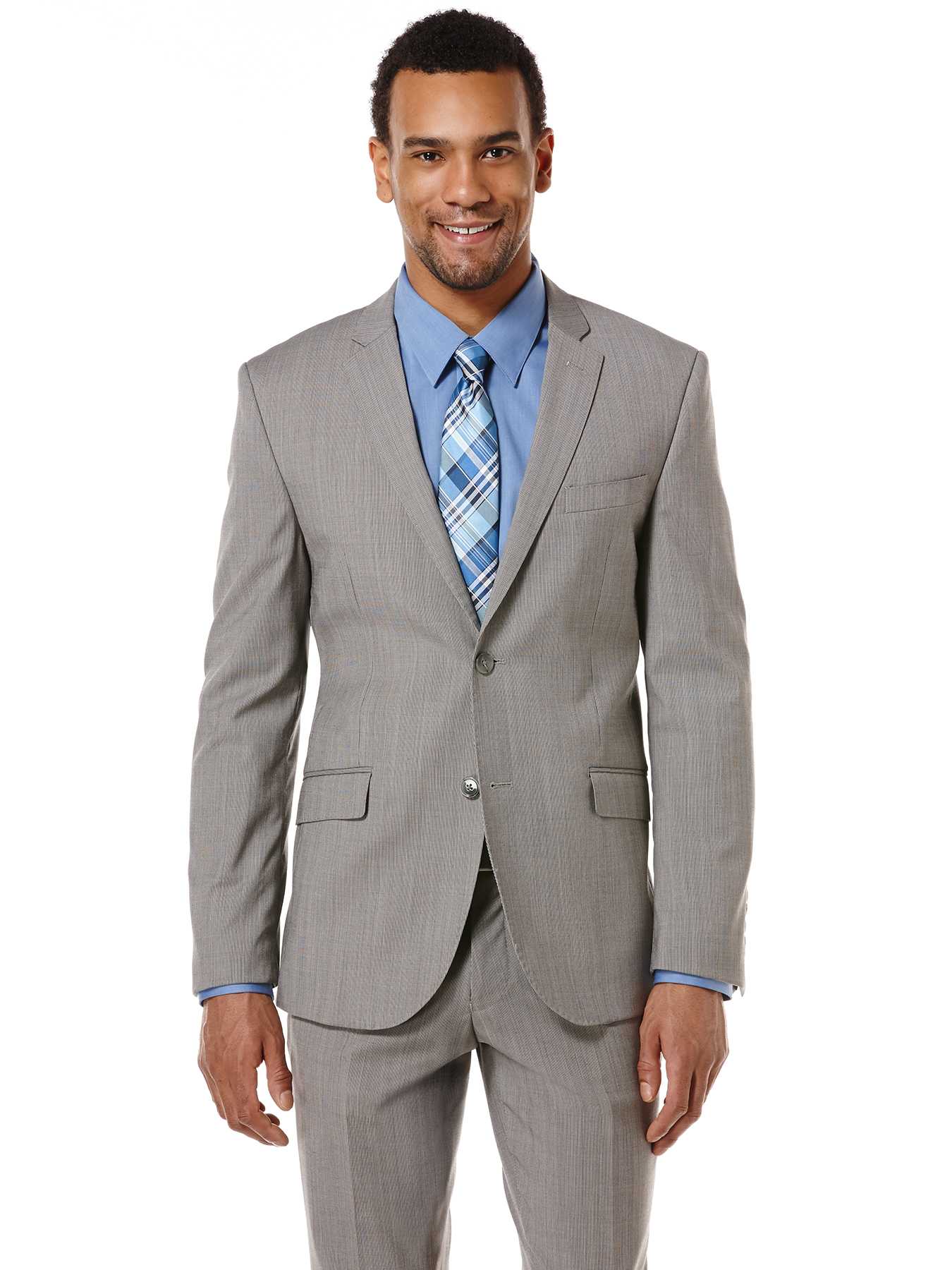 Perry Ellis Grey Stripe Suit Jacket
