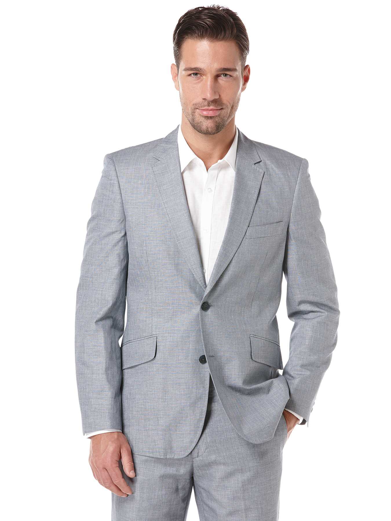 Cubavera Cotton Linen Herringbone Blazer