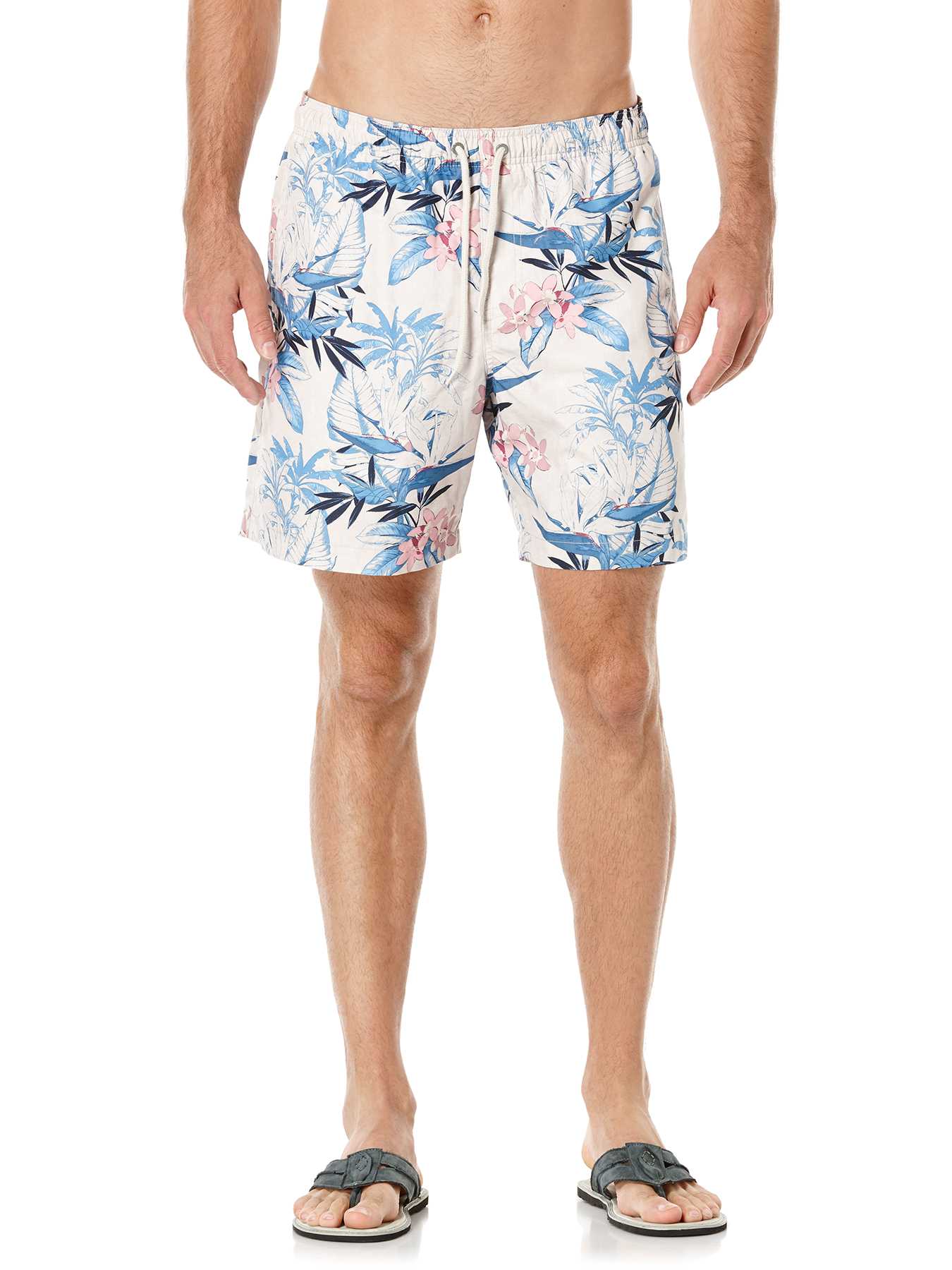 Cubavera Full Elastic Floral Print Swim Short