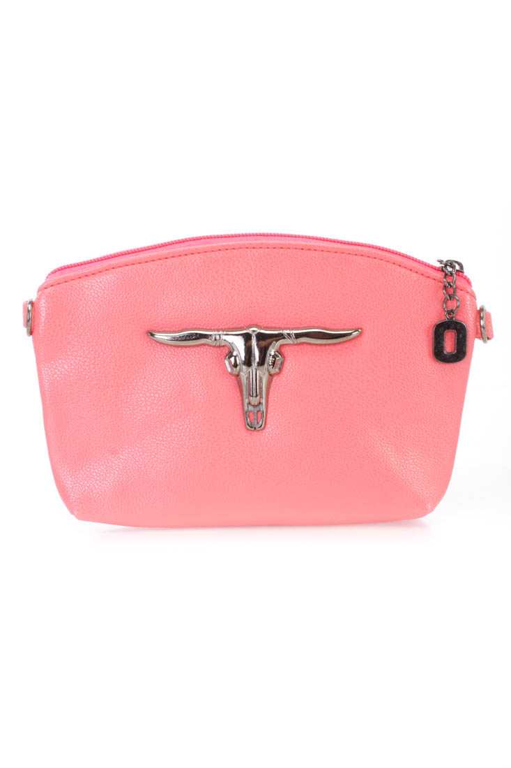 Coral Pendant Faux Leather Mini Handbag