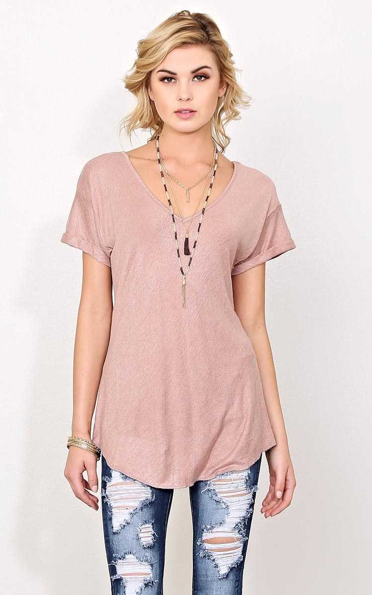 Mauve Day Trip Knit Top - LGE - Mauve in Size Large by Styles For Less