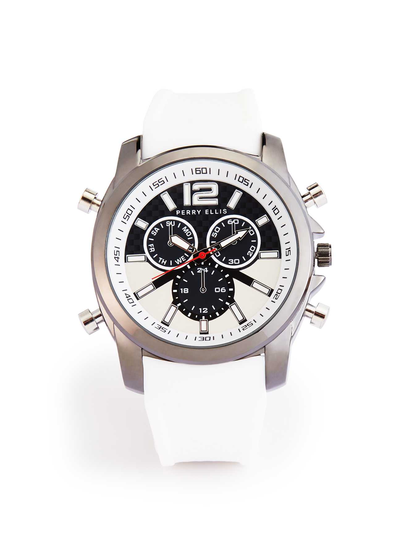 Perry Ellis White Chrono Watch