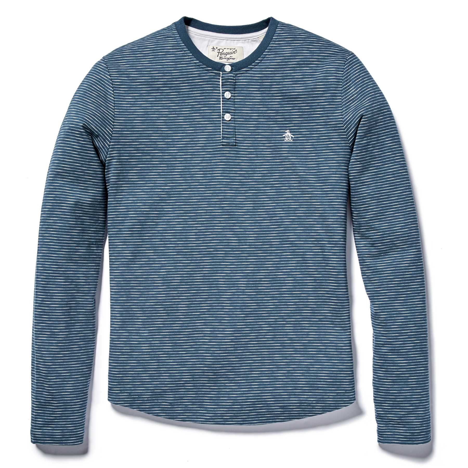 Original Penguin SLUB FEEDER STRIPE HENLEY