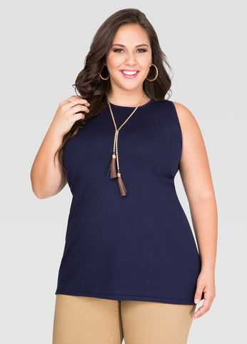 Cross Back Sleeveless Sweater