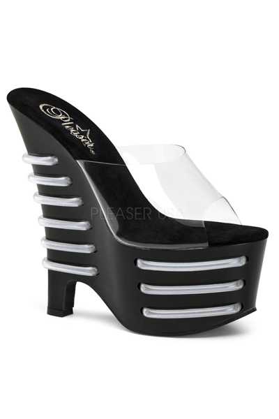 Clear Black Light Blue UV Tube Wedges