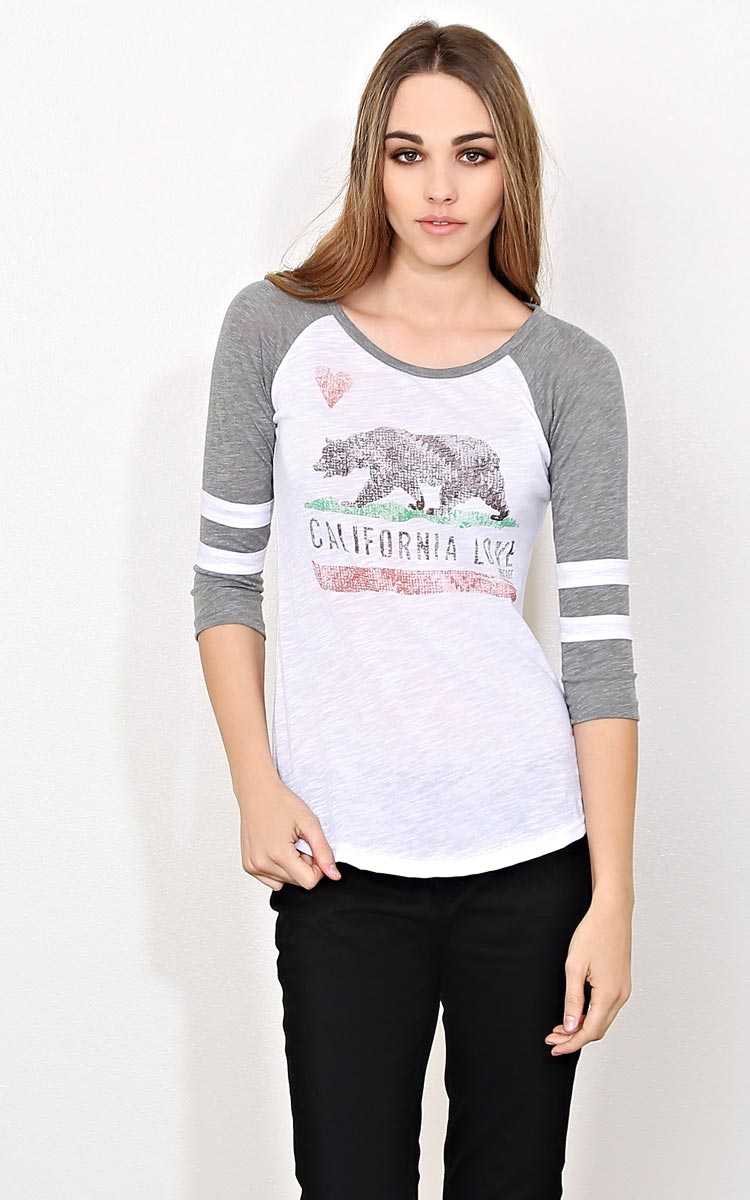 CALIFORNIA LOVE Relaxed Knit Raglan - - in Size by Styles For Less