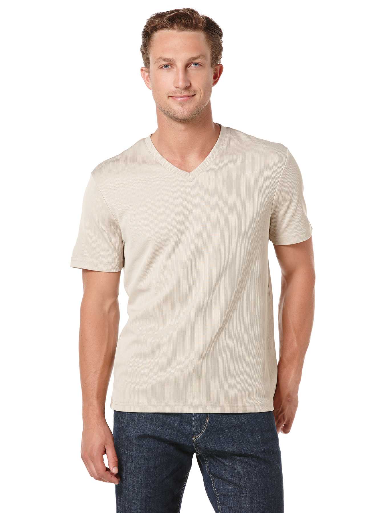 Perry Ellis Drop Needle V Neck Tee